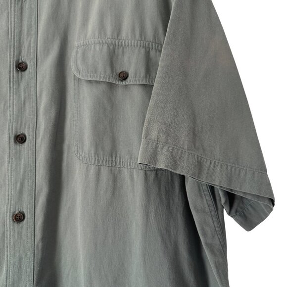 Orvis Men's Sage Green Short Sleeve 100% Cotton Button-Up Shirt, Size XL - Picture 3 of 6